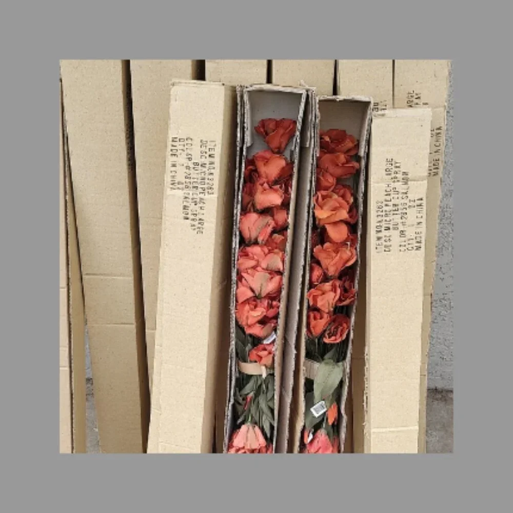 2 Dozen Beautiful Faux Salmon Color Buttercup Spray